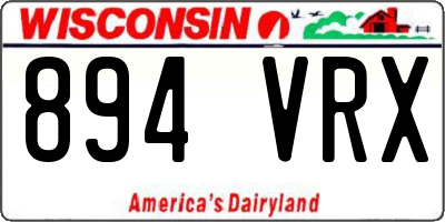 WI license plate 894VRX