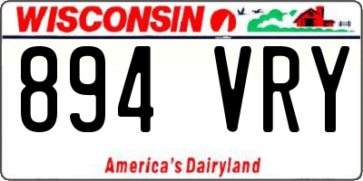 WI license plate 894VRY