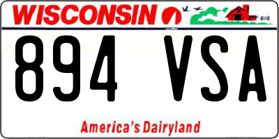 WI license plate 894VSA