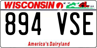 WI license plate 894VSE