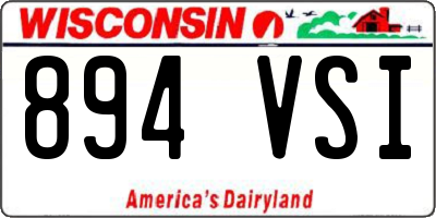 WI license plate 894VSI