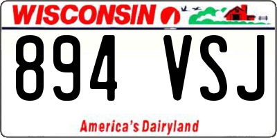 WI license plate 894VSJ