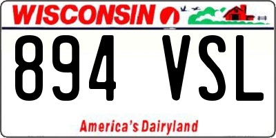 WI license plate 894VSL