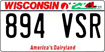 WI license plate 894VSR