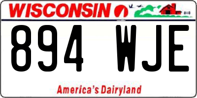 WI license plate 894WJE