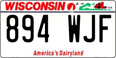 WI license plate 894WJF