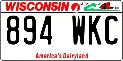 WI license plate 894WKC