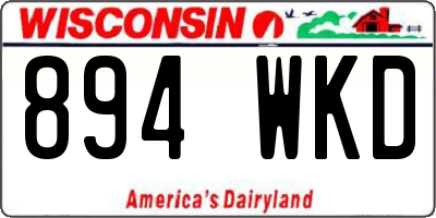 WI license plate 894WKD