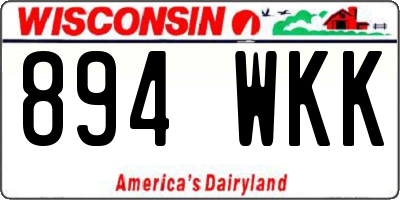 WI license plate 894WKK