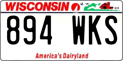 WI license plate 894WKS
