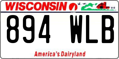 WI license plate 894WLB