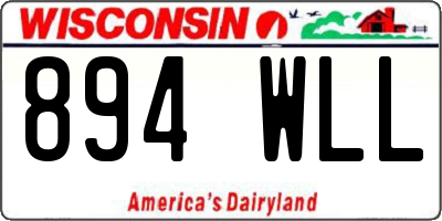 WI license plate 894WLL