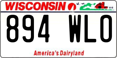 WI license plate 894WLO