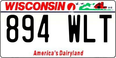WI license plate 894WLT