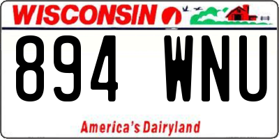 WI license plate 894WNU