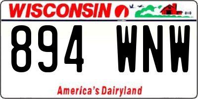 WI license plate 894WNW