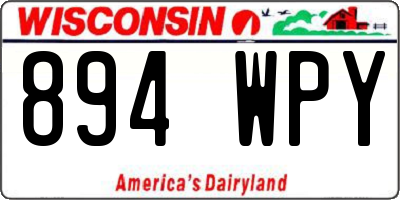WI license plate 894WPY