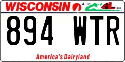 WI license plate 894WTR