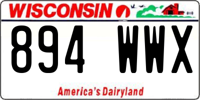 WI license plate 894WWX