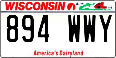 WI license plate 894WWY