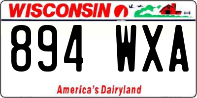 WI license plate 894WXA