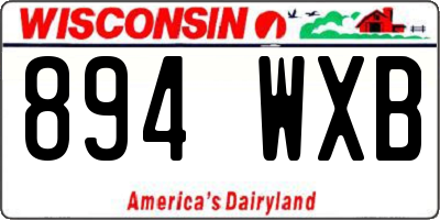 WI license plate 894WXB