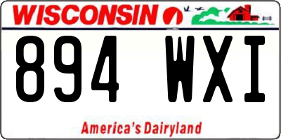WI license plate 894WXI