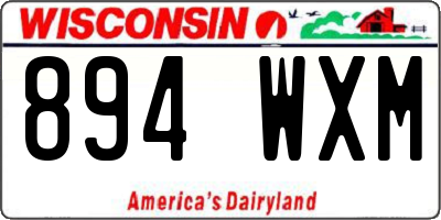 WI license plate 894WXM