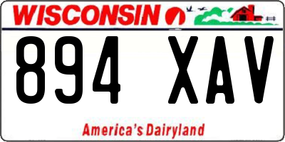 WI license plate 894XAV