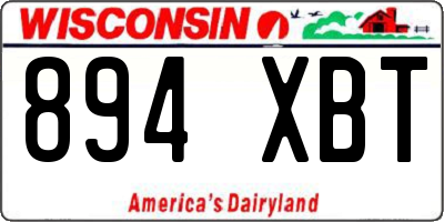 WI license plate 894XBT