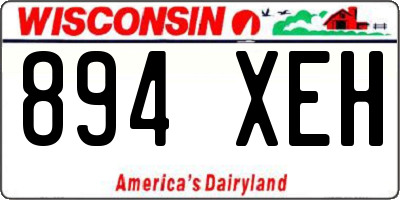 WI license plate 894XEH