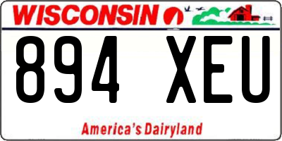 WI license plate 894XEU