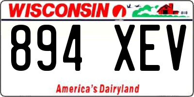 WI license plate 894XEV