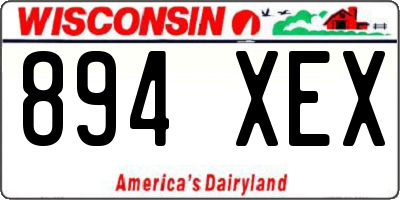 WI license plate 894XEX