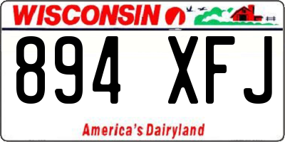 WI license plate 894XFJ