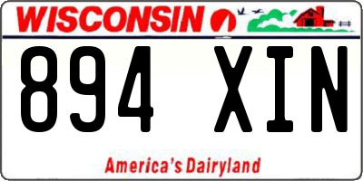 WI license plate 894XIN