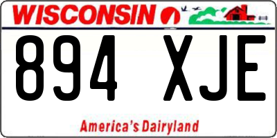 WI license plate 894XJE