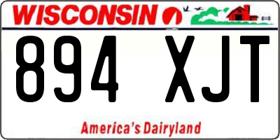 WI license plate 894XJT