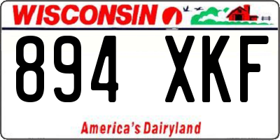 WI license plate 894XKF