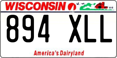 WI license plate 894XLL