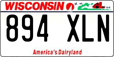 WI license plate 894XLN