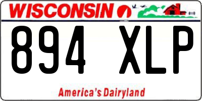 WI license plate 894XLP