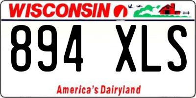 WI license plate 894XLS