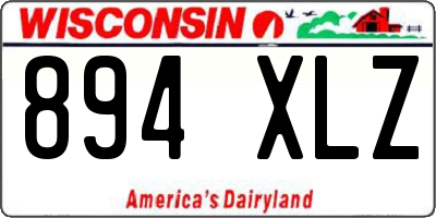 WI license plate 894XLZ