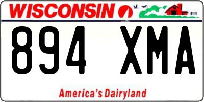 WI license plate 894XMA