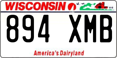 WI license plate 894XMB