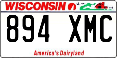 WI license plate 894XMC