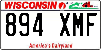 WI license plate 894XMF