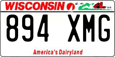 WI license plate 894XMG