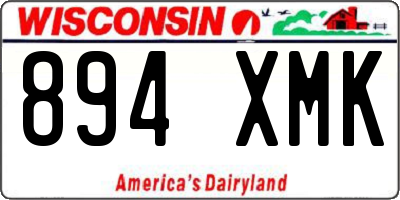 WI license plate 894XMK